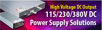 High Voltage DC (HVDC) Output 115/230/380V DC Power Supply Solutions